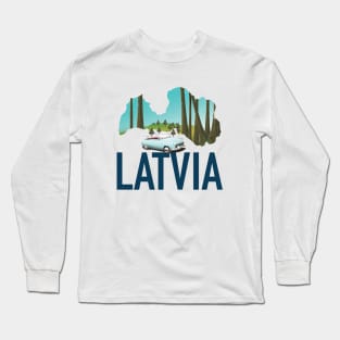 Latvia map Long Sleeve T-Shirt